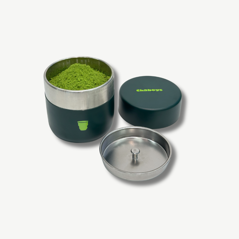 Chaboys Stainless Steel Matcha Powder Canister