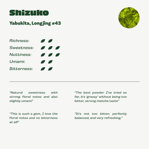 Shizuko Matcha Powder (Ceremonial Grade)